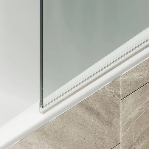 Шторка для ванны Maybah Glass MGV-776-2 600х1400 поворотная на монопетле с полотенцедержателем Бронза стекло прозрачное