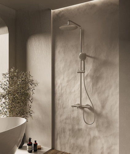 Душевая система Vincea Desire VSFS-1D1TBN с термостатом цвет Брашированный никель