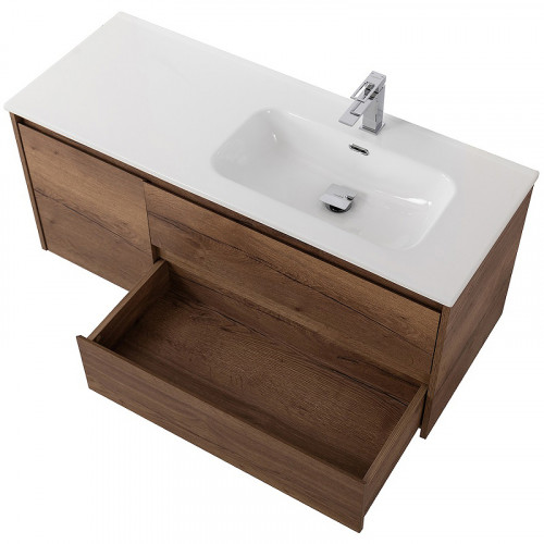 Тумба под раковину BelBagno Kraft 120 R KRAFT-1200-2C-1A-SO-RT-R подвесная Rovere Tabacco МДФ / ЛДСП