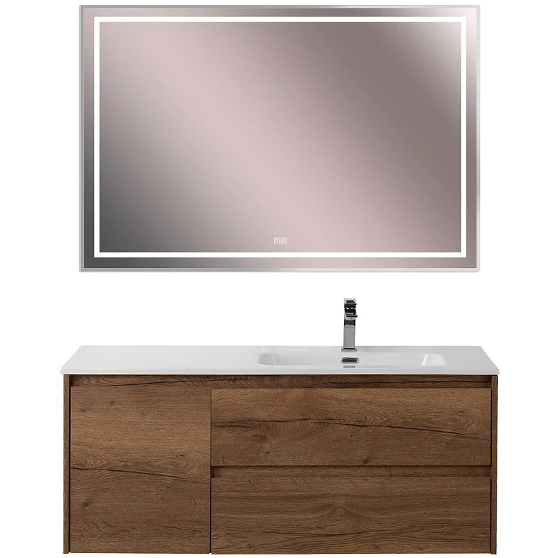 Тумба под раковину BelBagno Kraft 120 R KRAFT-1200-2C-1A-SO-RT-R подвесная Rovere Tabacco МДФ / ЛДСП