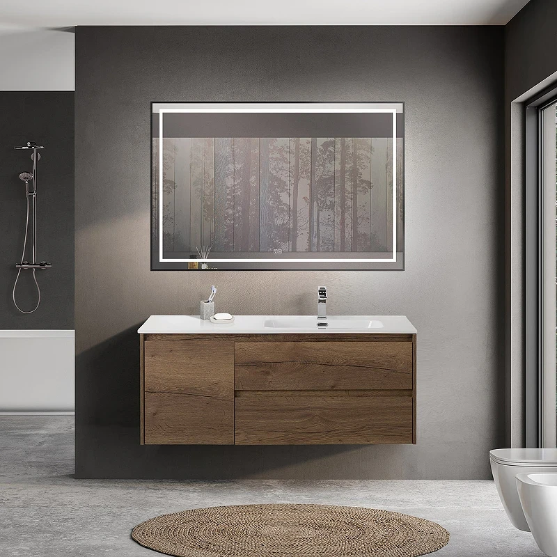 Тумба под раковину BelBagno Kraft 120 R KRAFT-1200-2C-1A-SO-RT-R подвесная Rovere Tabacco МДФ / ЛДСП