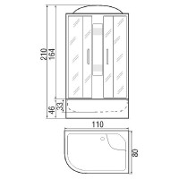 Душевая кабина River Dunay 110x80 MT R 10000001456 с поддоном