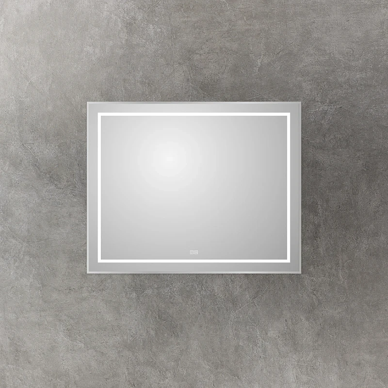 Зеркало BelBagno Kraft 100 SPC-KRAFT-1000-800-LED-TCH-WARM с подсветкой Сатин с сенсорным выключателем и подогревом стекло