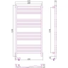 Электрический полотенцесушитель Сунержа Флюид 2.0 1200x600 L 00-5220-1260 Хром нержавеющая сталь