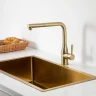 Смеситель для кухни Frap F6096-3 цвет Золотой сатин