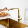 Смеситель для кухни Frap F6096-3 цвет Золотой сатин