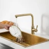 Смеситель для кухни Frap F6096-3 цвет Золотой сатин
