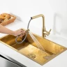 Смеситель для кухни Frap F6096-3 цвет Золотой сатин