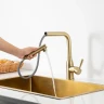 Смеситель для кухни Frap F6096-3 цвет Золотой сатин