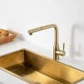 Смеситель для кухни Frap F6096-3 цвет Золотой сатин