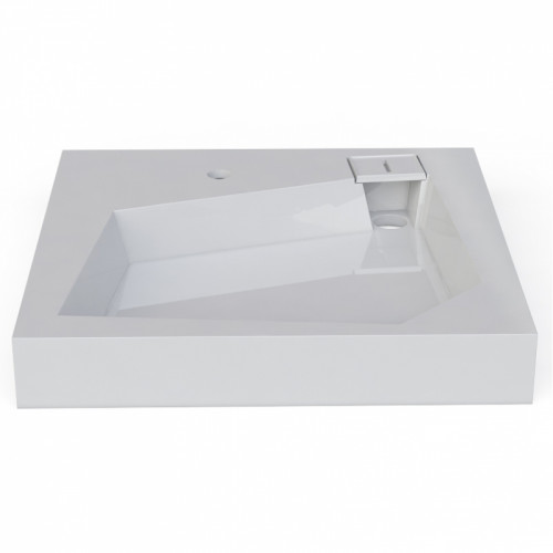 Раковина Altasan Quadro 60x60 UPP60QUADROs на стиральную машину Белая искусственный камень (литьевой мрамор) на стиральную машину