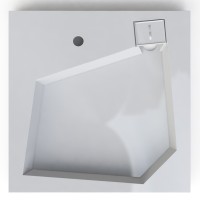 Раковина Altasan Quadro 60x60 UPP60QUADROs на стиральную машину Белая искусственный камень (литьевой мрамор) на стиральную машину