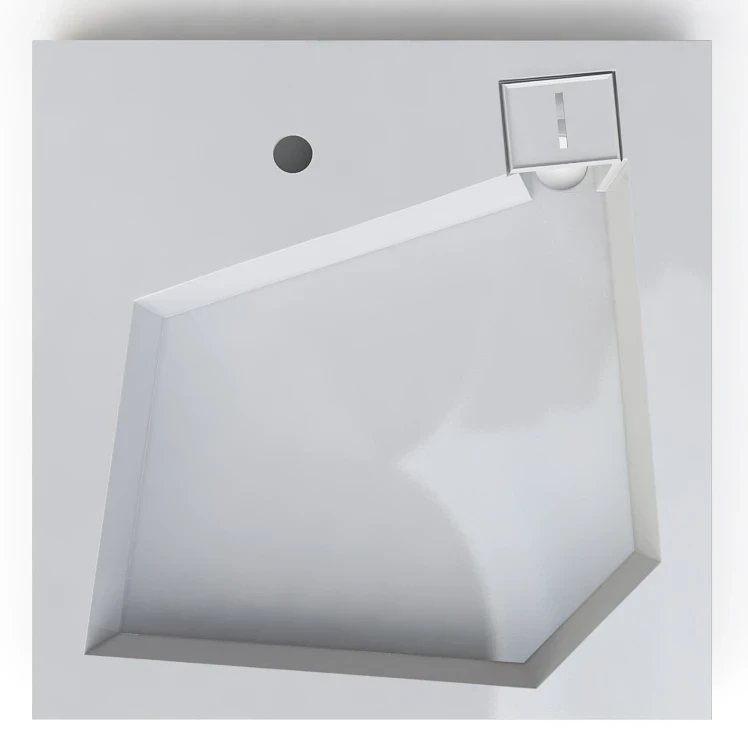 Раковина Altasan Quadro 60x60 UPP60QUADROs на стиральную машину Белая искусственный камень (литьевой мрамор) на стиральную машину