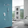 Душевая система Abber Weiss Insel AF8017W Белая Хром латунь встраиваемый