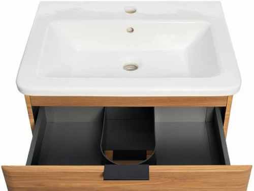 Тумба с раковиной Veedi Wooden 80 14000018 подвесная Орех