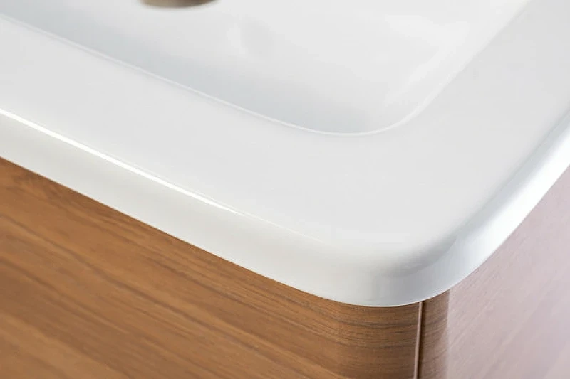 Тумба с раковиной Veedi Wooden 80 14000018 подвесная Орех