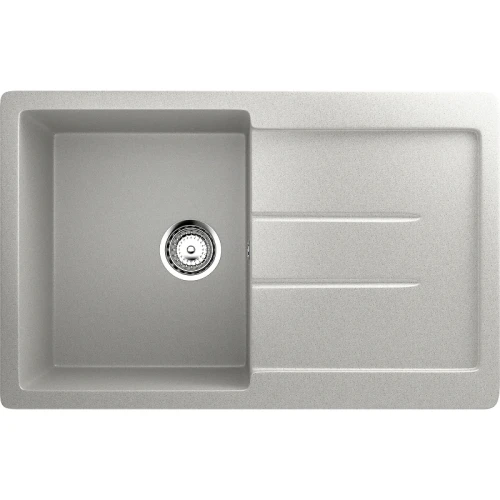 Кухонная мойка Ulgran Classic U-507-310 Серая искусственный камень (литьевой мрамор) встраиваемый