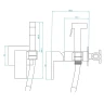 Гигиенический душ со смесителем RGW Shower Panels SP-207 511408207-01 Хром латунь на стену