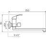 Смеситель для ванны Ростовская Мануфактура Сантехники SL128-006E универсальный
