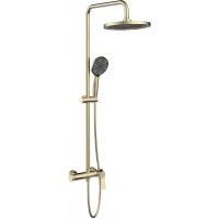 Душевая система Vincea Arco VSFS-4AR1BG Брашированное золото латунь на стену