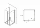 Душевой уголок Abber Schwarzer Diamant 100х100 AG02100BH-S100B профиль Черный стекло прозрачное