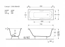Чугунная ванна Vinsent Veron Concept 170x70 VCO1707042H/VH0015BR цвет Белый с дугообразными бронзовыми ручками
