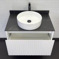 Тумба с раковиной Comforty Марсель 75 00-00012270 подвесная Белая МДФ / ЛДСП