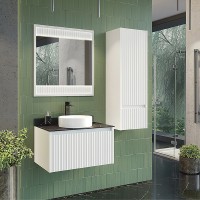 Тумба с раковиной Comforty Марсель 75 00-00012270 подвесная Белая МДФ / ЛДСП