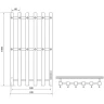 Электрический полотенцесушитель Melodia della vita Etude Electro Ferrum 100х33 П6 MTREEF10033bk Черный