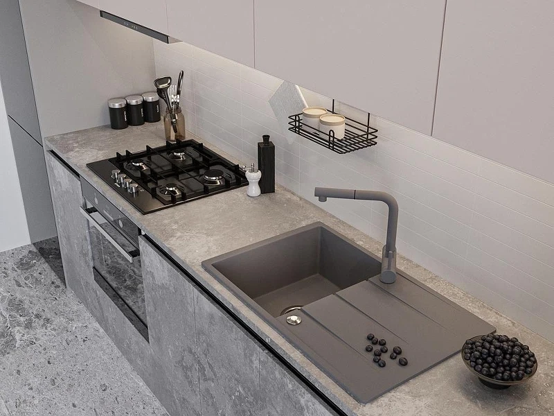 Кухонная мойка Emar Quartz 80 EMQ-1800.Q цвет Алмаз