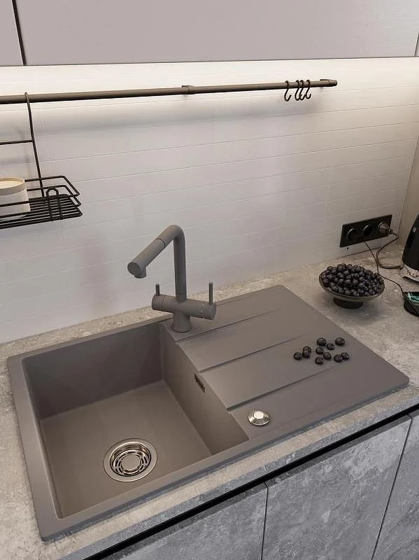 Кухонная мойка Emar Quartz 80 EMQ-1800.Q цвет Алмаз