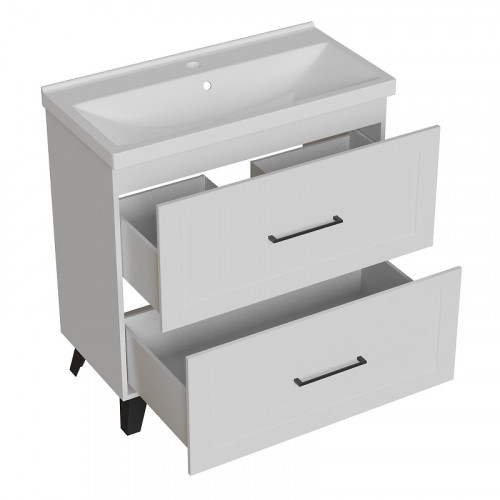 Тумба под раковину Mixline Риф 80 557283 цвет Белый