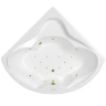Акриловая ванна Whitecross Konsul 150x150 0110.150150.100.RELAX.GL цвет Белый с гидромассажем форсунки Золото