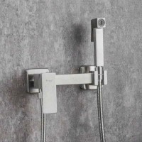 Гигиенический душ со смесителем Frap F7504-5 Сатин латунь на стену