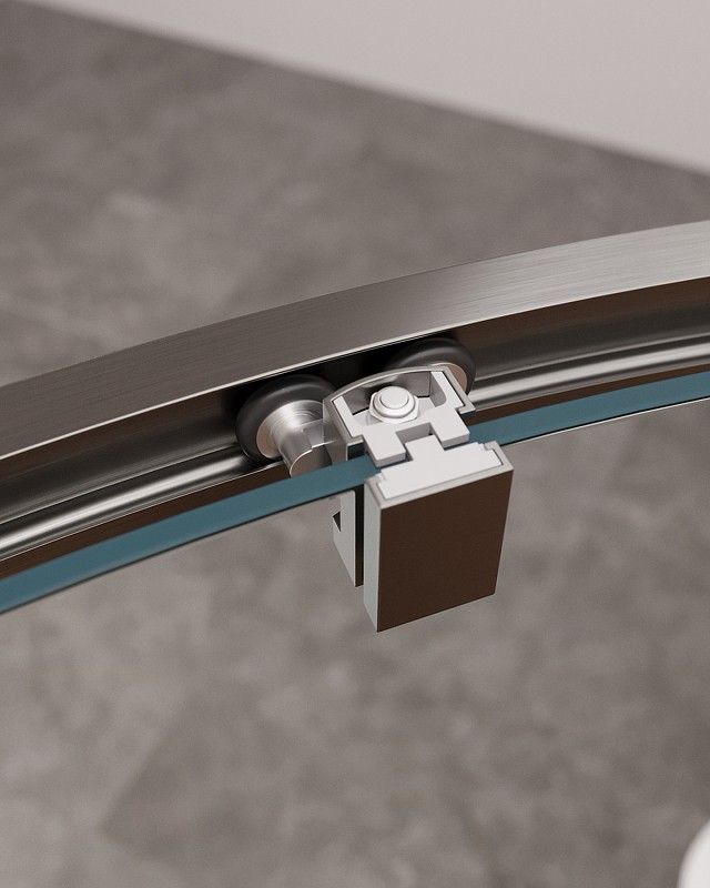Душевой уголок Cezares Molveno 90x90 MOLVENO-R-1-90-C-GM-IV профиль Оружейная сталь стекло прозрачное