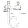 Душевой шланг Caprigo Parts 98-515-NER Черный матовый