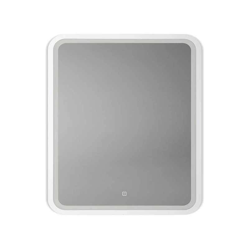 Зеркало Art&Max Genova 60 AM-Gen-600-800-DS-F-White с подсветкой цвет Белый с сенсорным выключателем