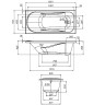 Акриловая ванна AM.PM Sense 150х70 W76A-150-070W-A без гидромассажа