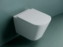 Унитаз с инсталляцией Ceramicanova Union CN4009T + Berges Atom 410 040332 с сиденьем Микролифт и Черной матовой клавишей смыва