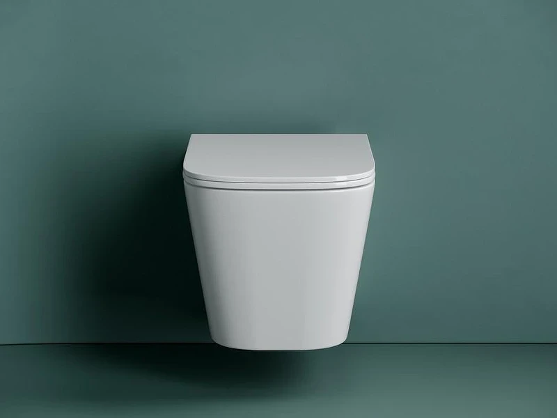 Унитаз с инсталляцией Ceramicanova Union CN4009T + Berges Atom 410 040332 с сиденьем Микролифт и Черной матовой клавишей смыва